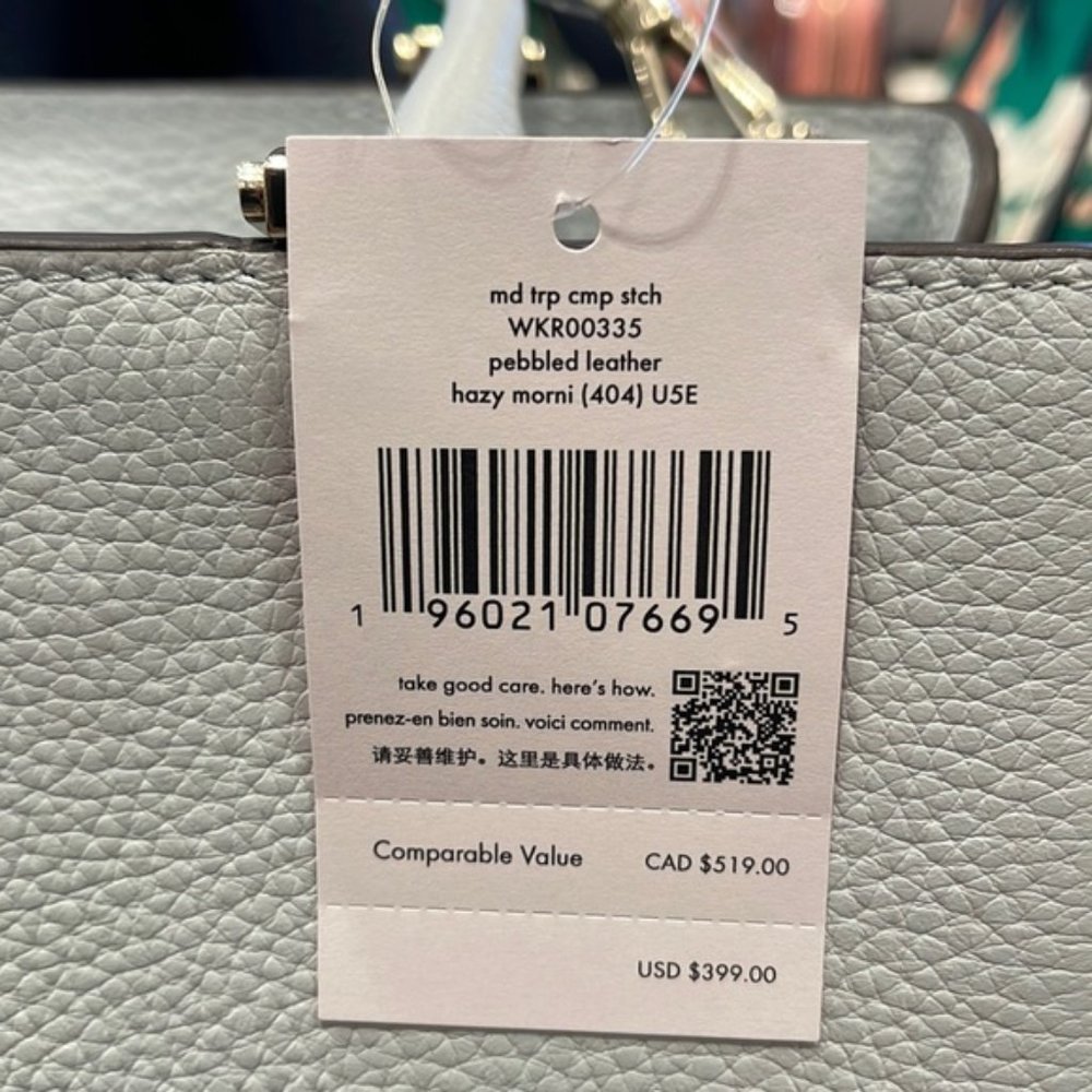 Kate Spade Leila Medium Triple Compartment Satchel Hazy Morning Color - Picture 7 of 16